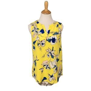 2 For $5 Sale Jasmine & Juliana Yellow Floral Sleeveless Top Size M